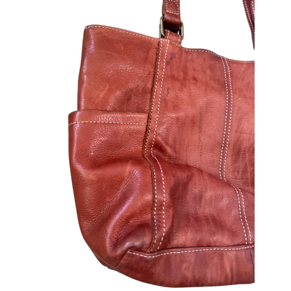 Margot New York Soft Buttery Leather Shoulder Bag Brown Vintage Classic Western - Picture 11 of 14